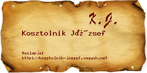 Kosztolnik József névjegykártya